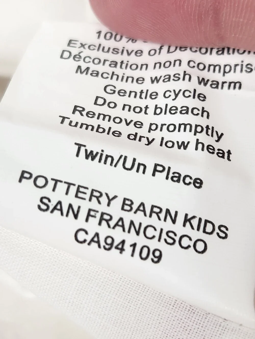 Pottery Barn Kids White Twin Bed Skirt New 13